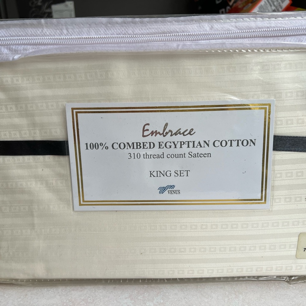 King sheet set, 310 thread count Sateen
